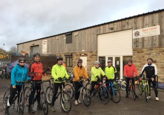 Cycle Penistone - exterior with cyclists